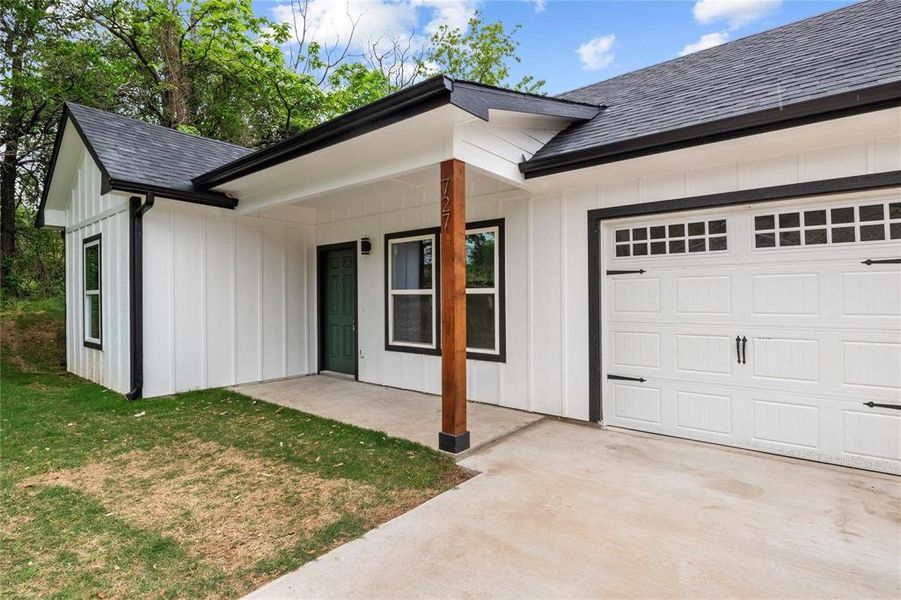 Exterior details and patio area of a home in , Denison (Image 3). Exterior details and patio area of a home in , Denison (Image 3).