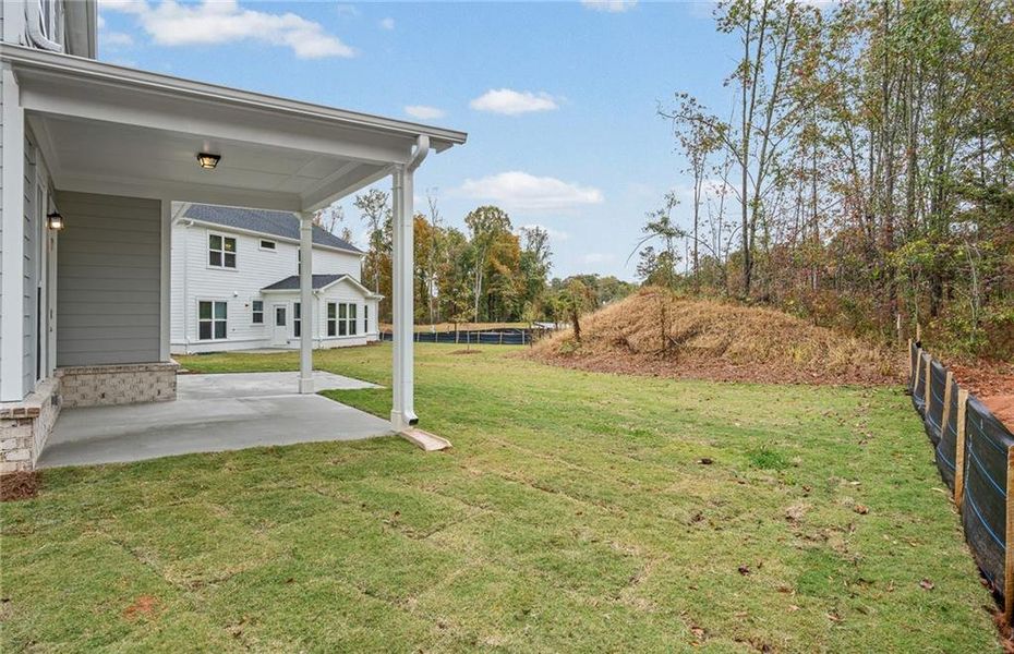 Exterior details and patio area of a home in Oakwood, Cumming (Image 26).