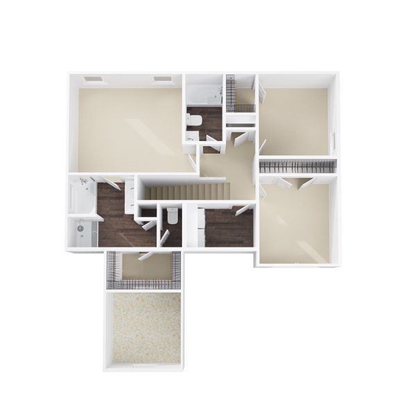 2D floor plan layout for the Harper by Foundation Home Builders LLC in Pallini Place, Ossipee, NC (Image 3).