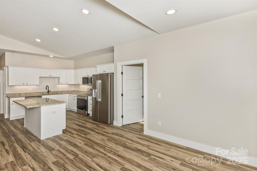 Kitchen looking from dining area Kitchen looking from dining area