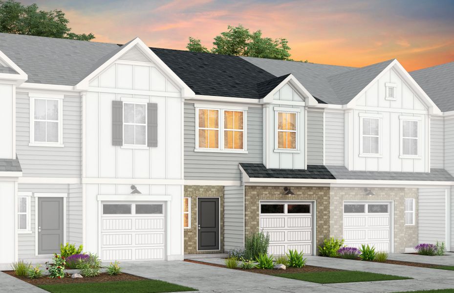 Representative exterior photo of a completed home built from the Landis by Pulte Homes in Mallard Park, Charlotte, NC (Image 6). Representative exterior photo of a completed home built from the Landis by Pulte Homes in Mallard Park, Charlotte, NC (Image 6).