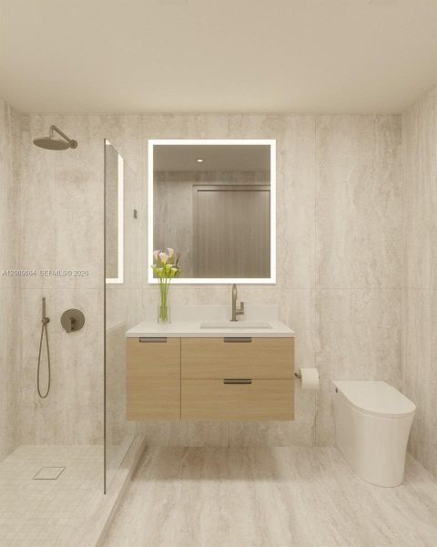 Furnished interior view inside a new home in , Miami Beach (Image 21).