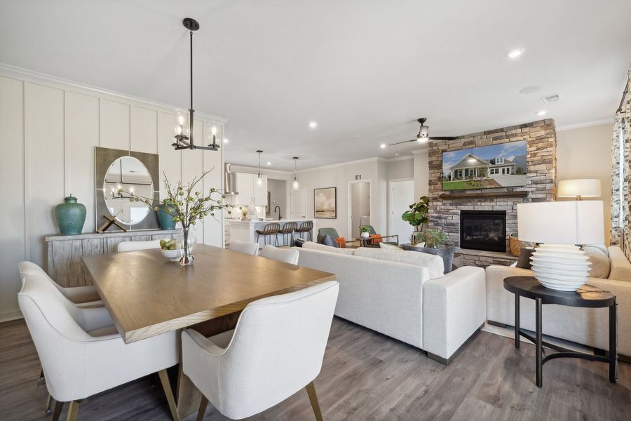 Dining Area and Family Room