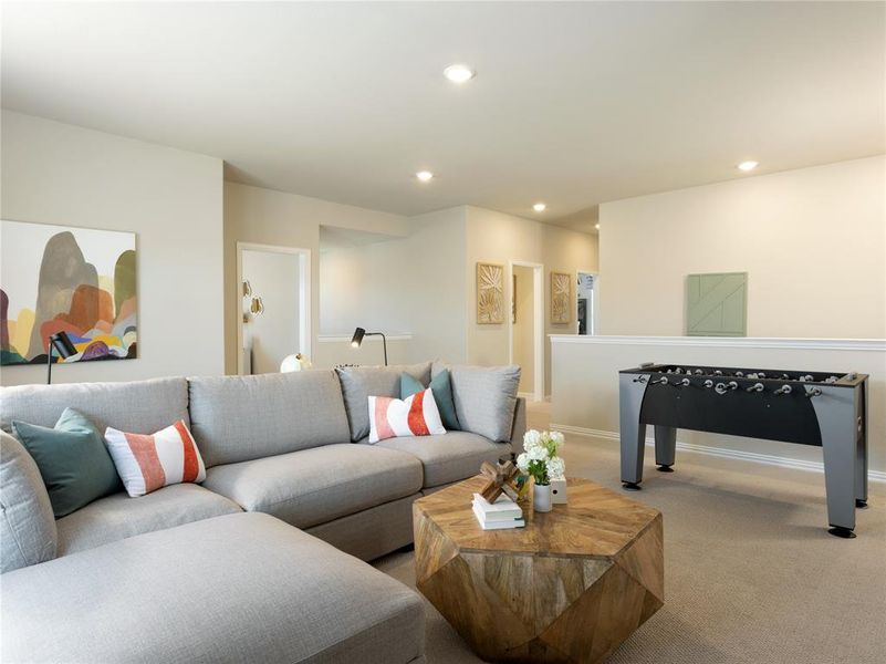 Furnished interior view inside a new home in Trails of Lavon - Signature Series, Lavon (Image 6). Furnished interior view inside a new home in Trails of Lavon - Signature Series, Lavon (Image 6).