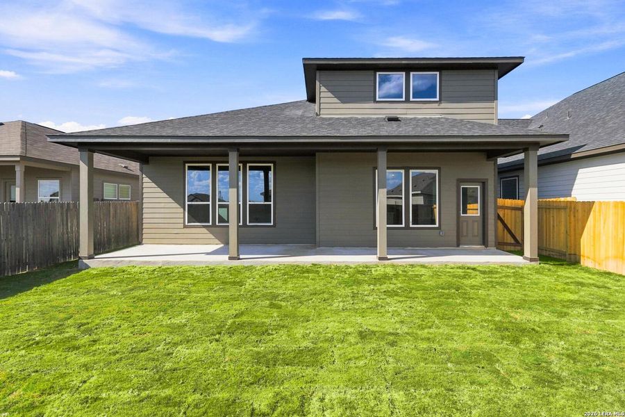 Exterior details and patio area of a home in Cordova Crossing, Seguin (Image 3).