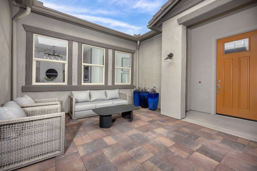 Mind Model Home - Front Courtyard