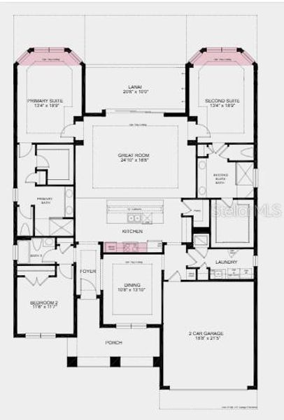 Additional highlights include: a bay window added to the primary suite and the second suite, outdoor kitchen rough-in added to the lanai, and a gourmet kitchen. Additional highlights include: a bay window added to the primary suite and the second suite, outdoor kitchen rough-in added to the lanai, and a gourmet kitchen.