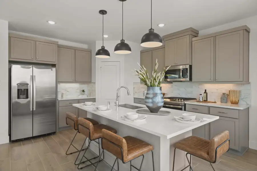 Furnished interior view inside a new home in Elyson Courtyard Collection, Katy (Image 6).