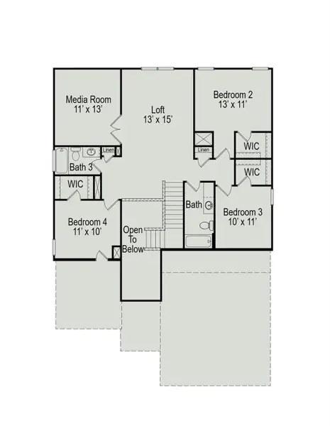 2D floor plan layout of this home in Fulshear Lakes, Fulshear, TX (Image 4). 2D floor plan layout of this home in Fulshear Lakes, Fulshear, TX (Image 4).