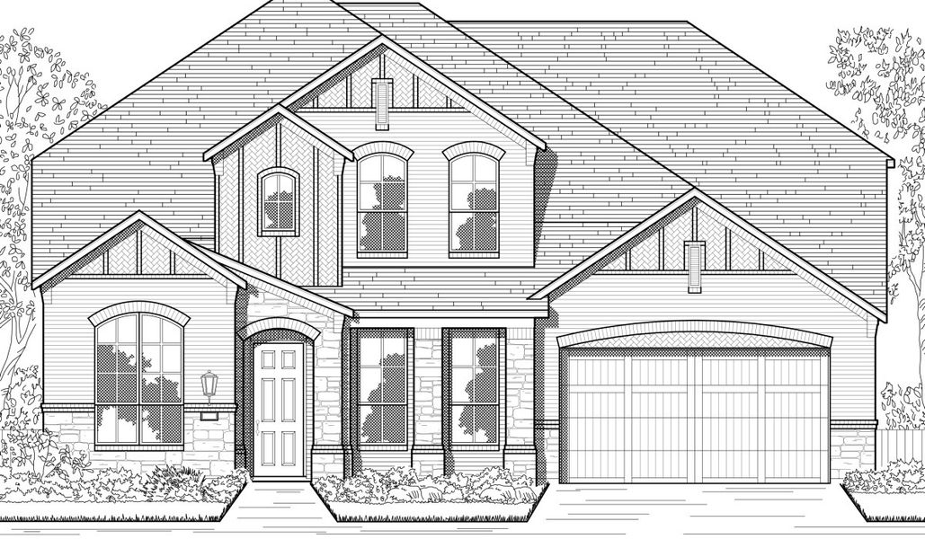 Representative rendering of the exterior for the Regis Plan by Highland Homes (Image 3). Representative rendering of the exterior for the Regis Plan by Highland Homes (Image 3).
