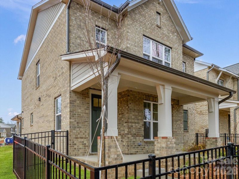 Exterior details and patio area of a home in Whitley Preserve – Park Collection, Mint Hill (Image 18).