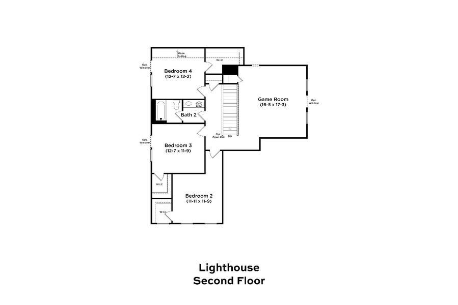 2D floor plan layout of this home in Chestnut Farms, Longs, SC (Image 3).