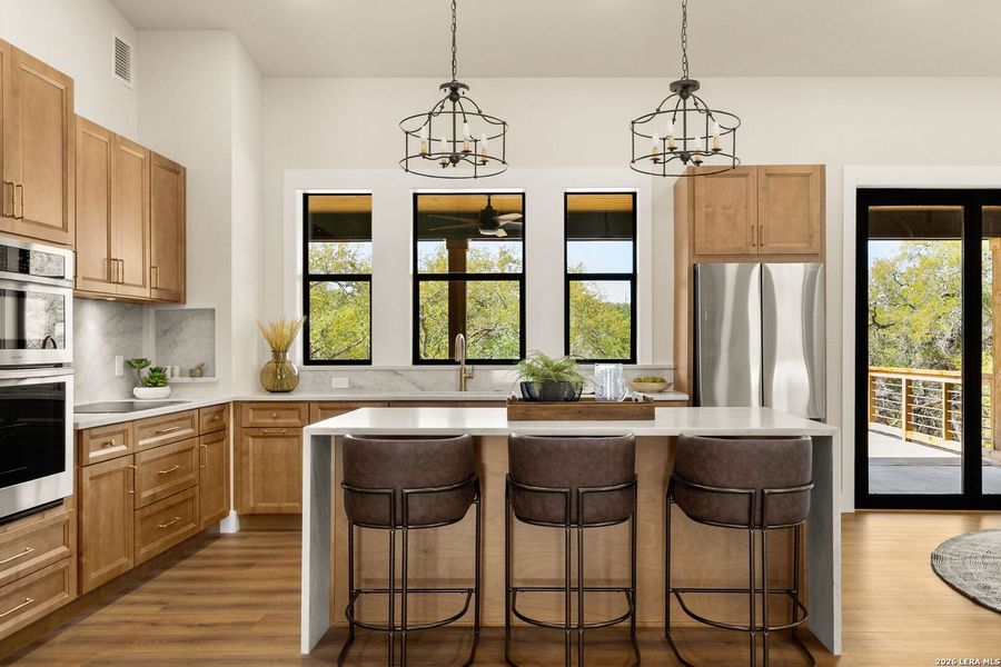 Furnished interior view inside a new home in , New Braunfels (Image 17).