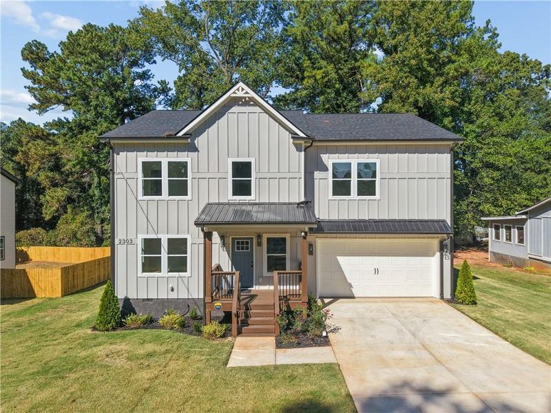Front exterior of a new home in , Decatur, GA, highlighting curb appeal (Image 20).
