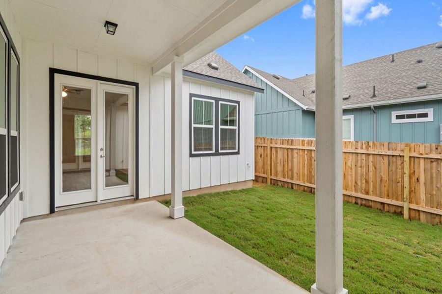 Representative exterior details of a home built from the Glacier by Pacesetter Homes in Easton Park, Austin (Image 28). Representative exterior details of a home built from the Glacier by Pacesetter Homes in Easton Park, Austin (Image 28).