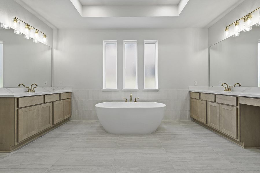 Furnished interior view inside a new home in Bridgeland, Cypress (Image 11).