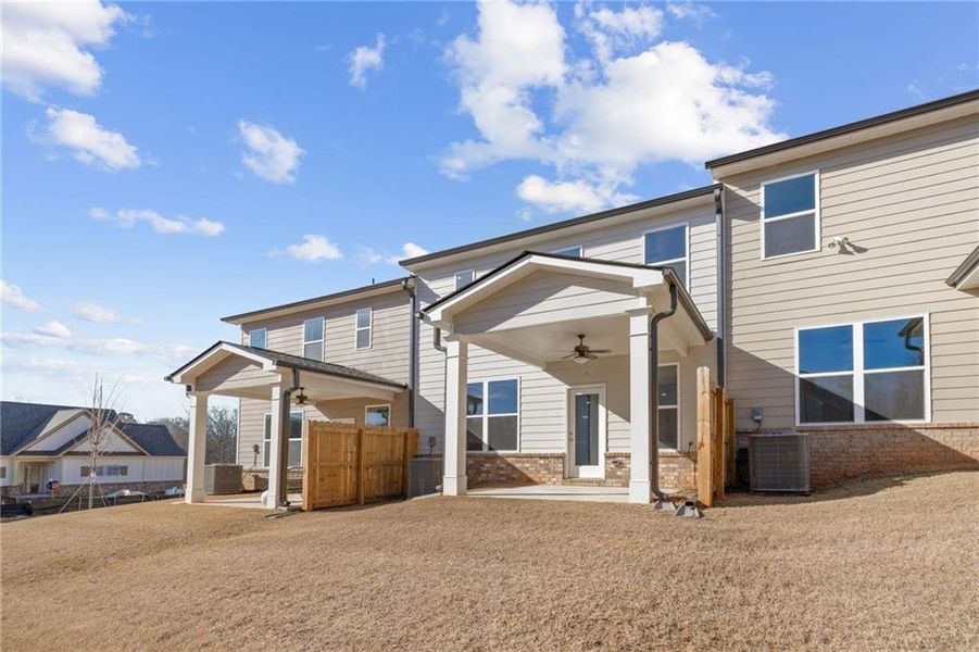 Exterior details and patio area of a home in Mulberry Summit, Flowery Branch (Image 18). Exterior details and patio area of a home in Mulberry Summit, Flowery Branch (Image 18).