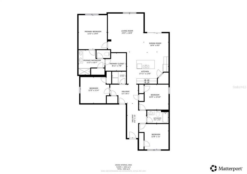 2D floor plan layout of this home in Deltona New Homes, Deltona, FL (Image 5).