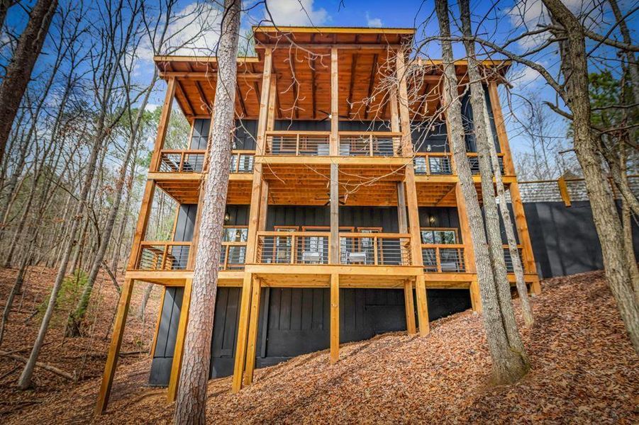 Exterior details and patio area of a home in , Morganton (Image 39).