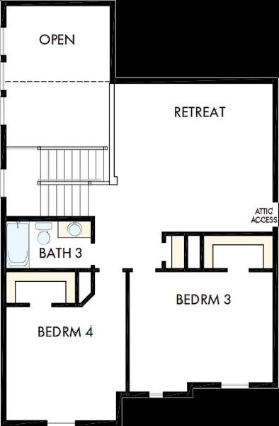 2D floor plan layout of this home in Myrtle Creek, Waxahachie, TX (Image 3).