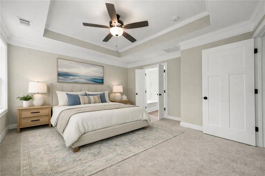 Furnished interior view inside a new home in Benson Estates, Dallas (Image 9).