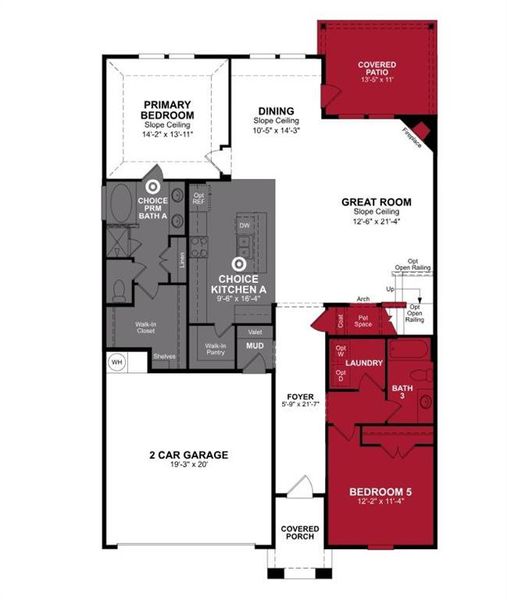 2D floor plan layout of this home in The Villages of Hurricane Creek: Meadows 50', Anna, TX (Image 6). 2D floor plan layout of this home in The Villages of Hurricane Creek: Meadows 50', Anna, TX (Image 6).