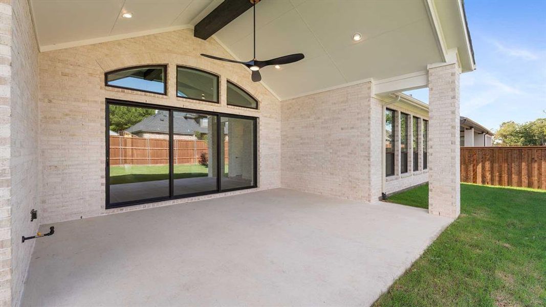 Exterior details and patio area of a home in Adkins Park 70', Hurst (Image 2). Exterior details and patio area of a home in Adkins Park 70', Hurst (Image 2).