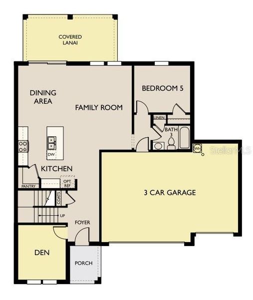 2D floor plan layout of this home in Oakfield Trails Signature, Parrish, FL (Image 2). 2D floor plan layout of this home in Oakfield Trails Signature, Parrish, FL (Image 2).