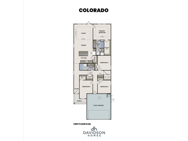 2D floor plan layout for the The Colorado F by Davidson Homes LLC in Spring Branch Crossing, Conroe, TX (Image 3). 2D floor plan layout for the The Colorado F by Davidson Homes LLC in Spring Branch Crossing, Conroe, TX (Image 3).