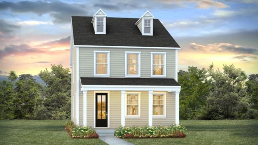 Representative exterior photo of a completed home built from the HABERSHAM by D.R. Horton in Rivers Reach, Yemassee, SC (Image 15).