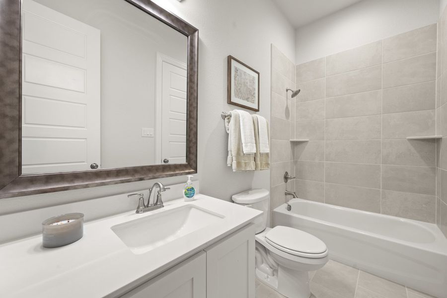 Furnished interior view inside a new home in Hayes Crossing, Midlothian (Image 18). Furnished interior view inside a new home in Hayes Crossing, Midlothian (Image 18).