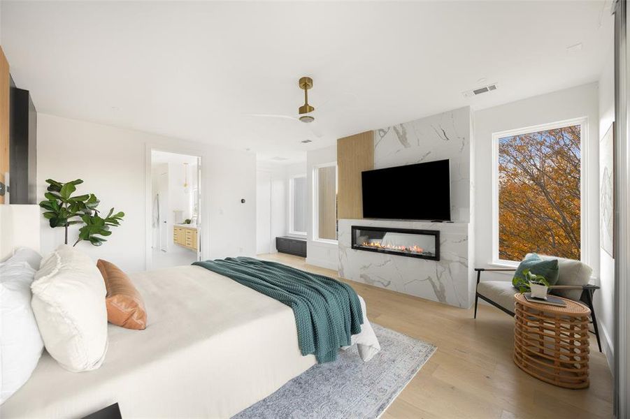 Furnished interior view inside a new home in , Dallas (Image 26).