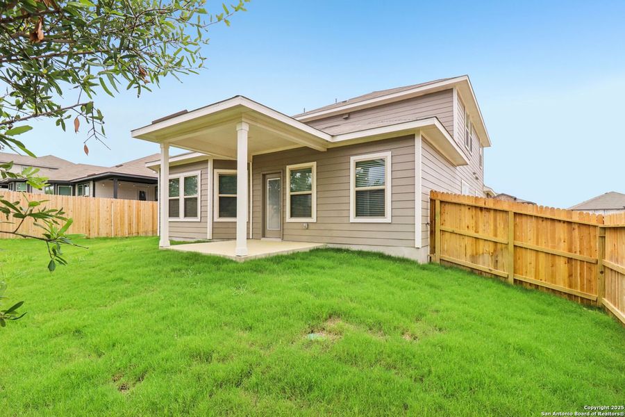 Front exterior of a new home in Royal Crest, San Antonio, TX, highlighting curb appeal (Image 28). Front exterior of a new home in Royal Crest, San Antonio, TX, highlighting curb appeal (Image 28).