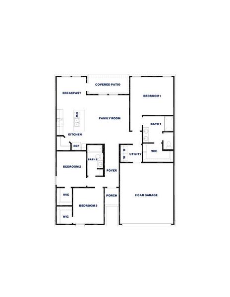 2D floor plan layout for the X40B by D.R. Horton in Medina, Dayton, TX (Image 4). 2D floor plan layout for the X40B by D.R. Horton in Medina, Dayton, TX (Image 4).