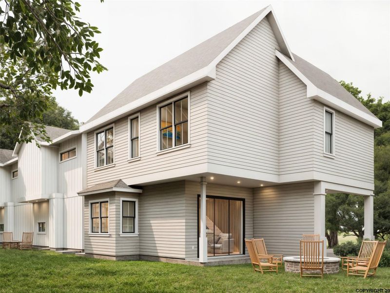 Exterior details and patio area of a home in , Austin (Image 3).