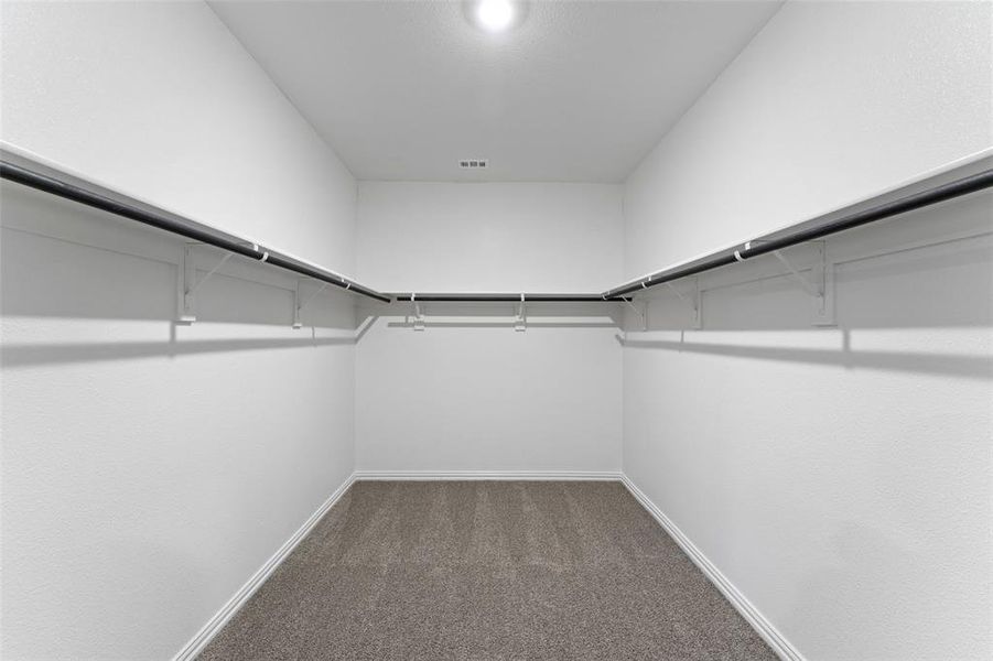 Spacious closet with carpet floors Spacious closet with carpet floors