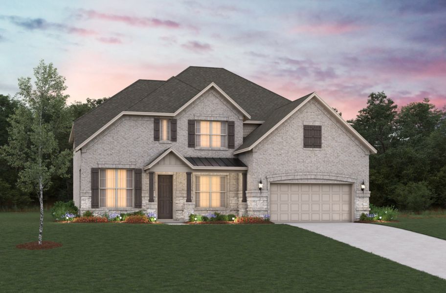 Representative exterior photo of a completed home built from the Madison by Beazer Homes in Heath Golf and Yacht Club, Heath, TX (Image 12). Representative exterior photo of a completed home built from the Madison by Beazer Homes in Heath Golf and Yacht Club, Heath, TX (Image 12).