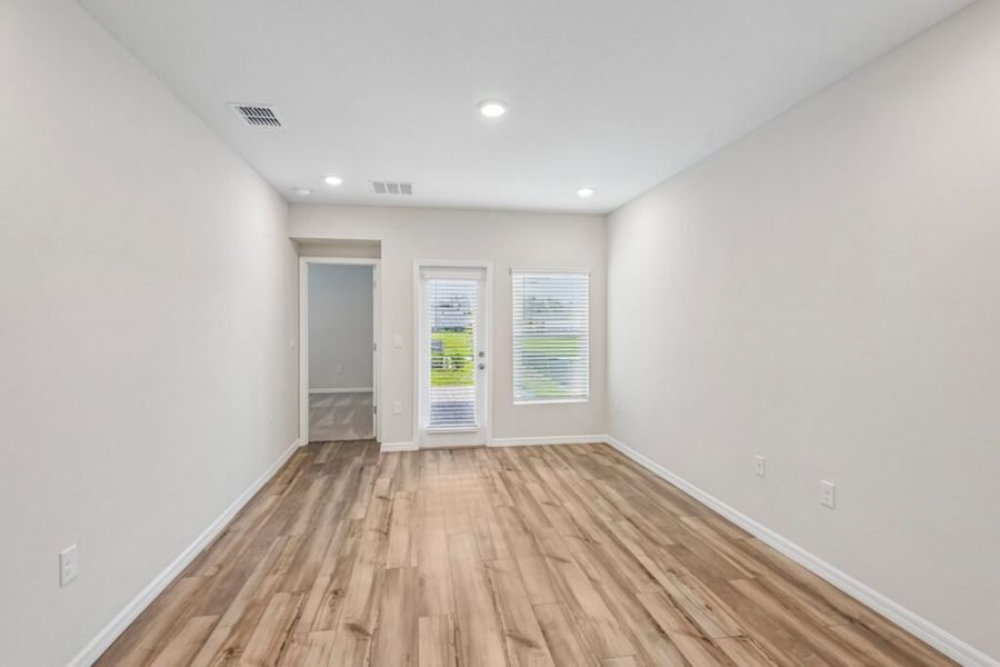 Representative unfurnished interior of a home built from the Sangria by Casa Fresca Homes in Pasadena Ridge, Dade City (Image 53). Representative unfurnished interior of a home built from the Sangria by Casa Fresca Homes in Pasadena Ridge, Dade City (Image 53).