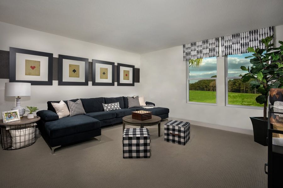 Representative furnished interior of a home built from the 2566 Modeled by KB Home in The Sanctuary II, Clermont (Image 8).