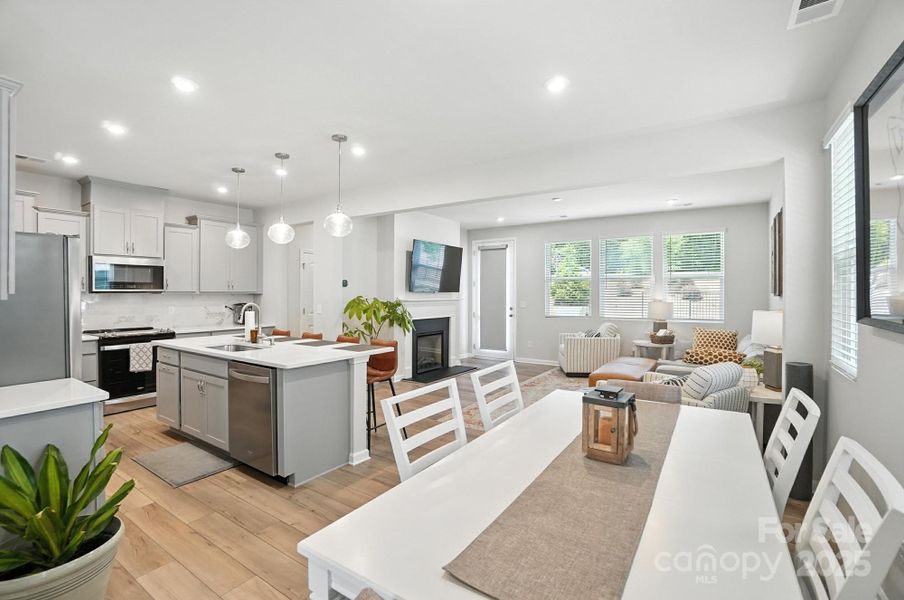 Furnished interior view inside a new home in Porter's Row, Charlotte (Image 15). Furnished interior view inside a new home in Porter's Row, Charlotte (Image 15).