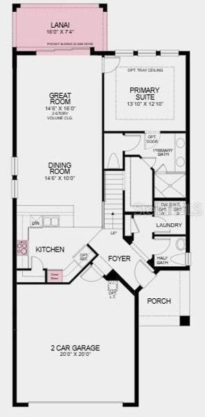 2D floor plan layout of this home in Lochside, Mount Dora, FL (Image 2). 2D floor plan layout of this home in Lochside, Mount Dora, FL (Image 2).