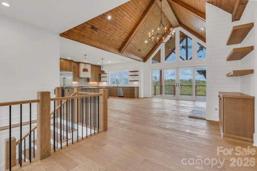 Entry from foyer to Great Room