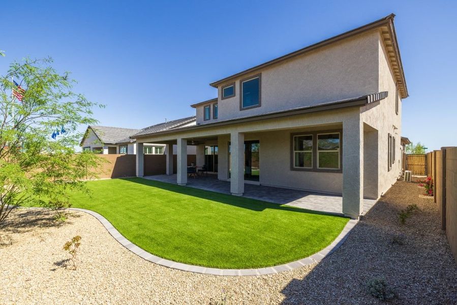 Exterior details and patio area of a home in The Grove at El Cidro, Goodyear (Image 22).