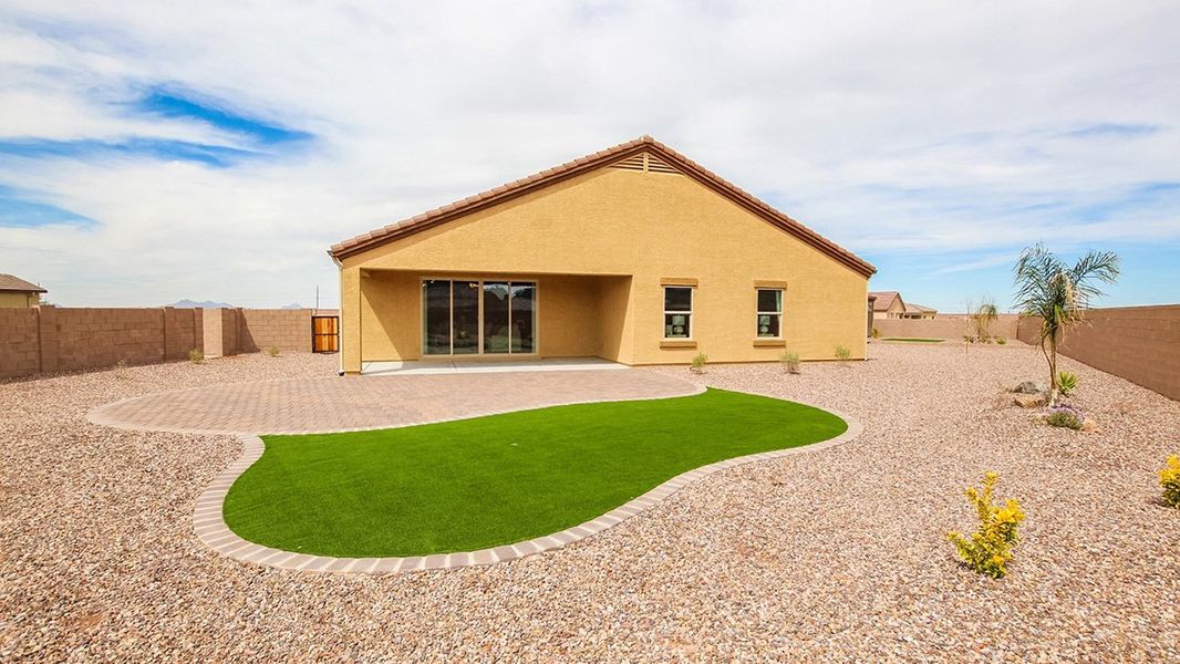 Representative exterior photo of a completed home built from the Citrine - Plan 5042 by D.R. Horton in Sycamore Vista, Vail, AZ (Image 25). Representative exterior photo of a completed home built from the Citrine - Plan 5042 by D.R. Horton in Sycamore Vista, Vail, AZ (Image 25).