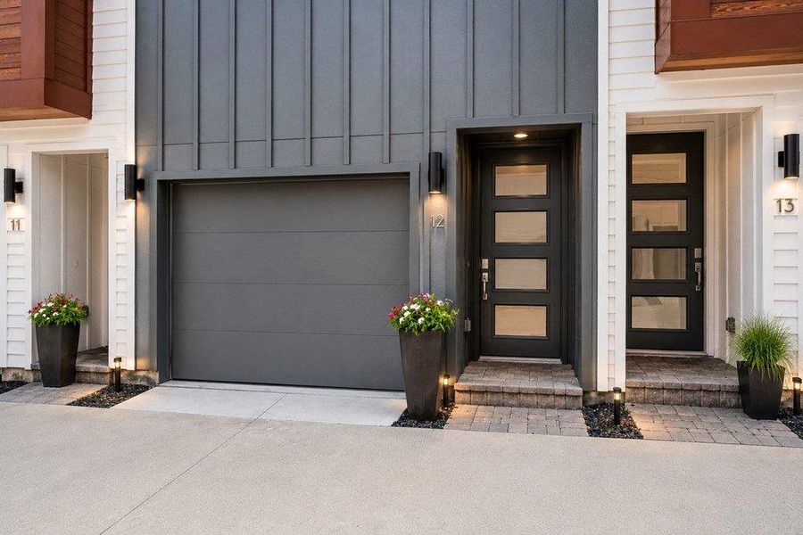 Exterior details and patio area of a home in Bluebonnet Lofts, Austin (Image 4). Exterior details and patio area of a home in Bluebonnet Lofts, Austin (Image 4).