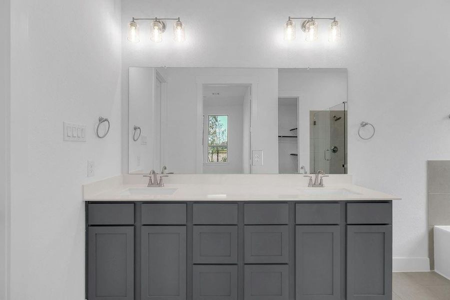 Primary bath with double sink vanity-representative Primary bath with double sink vanity-representative