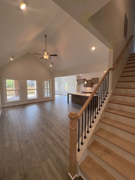 Standing in foyer looking into semi open floor.