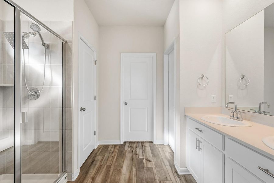 Furnished interior view inside a new home in Butler Farms - Reserve Collection, Liberty Hill (Image 8).