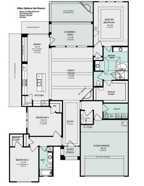 Emilia Floor Plan Layout in Audubon 60's, Magnolia | Sitterle Homes Emilia Floor Plan Layout in Audubon 60's, Magnolia | Sitterle Homes