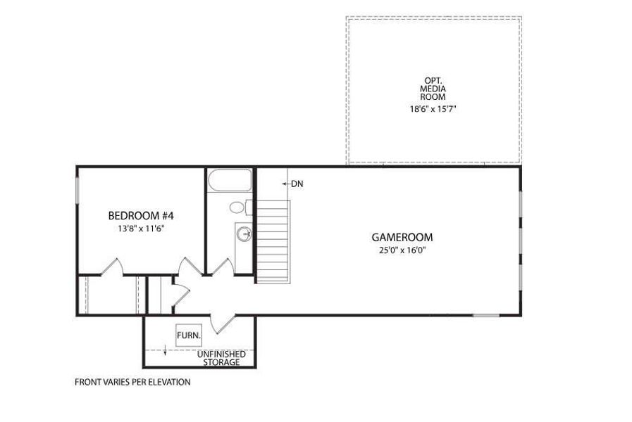 Parkhill Second Level Floor Plan